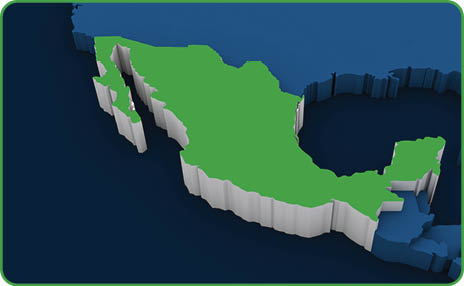 mexico map 3D illustration