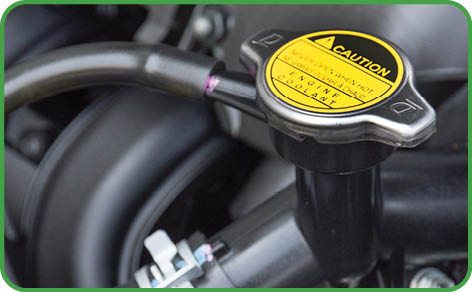 Metal cover on an radiator for engine cooling