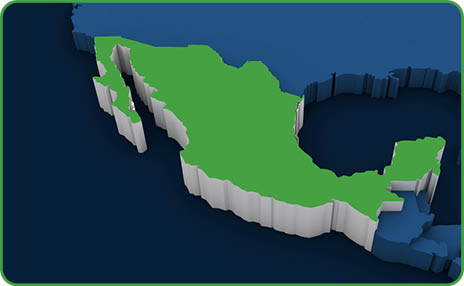 mexico map 3D illustration