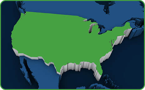 usa map 3D illustration